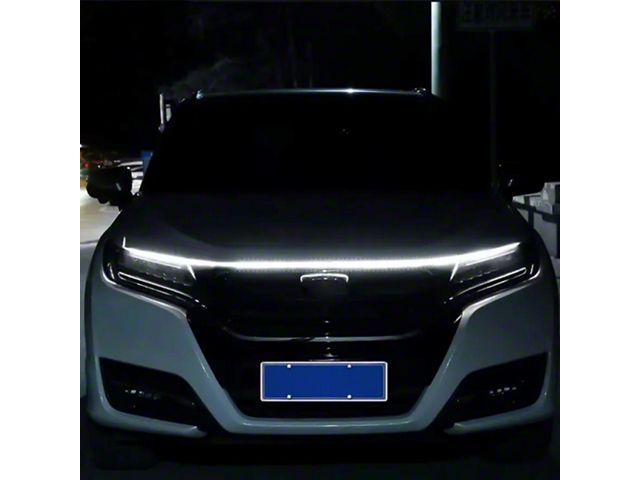Mustang LED Knight Rider Scanning Hood Brow DRL Flex Cool White Kit ...