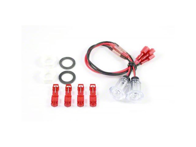 LED Puddle Lamp Kit; Red (13-14 Mustang)