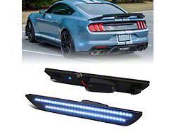 LED Rear Side Markers; Blue; Smoked (15-23 Mustang)