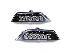 LED Sequential Switchback Turn Signals; Gloss Black (15-17 Mustang GT, EcoBoost, V6)