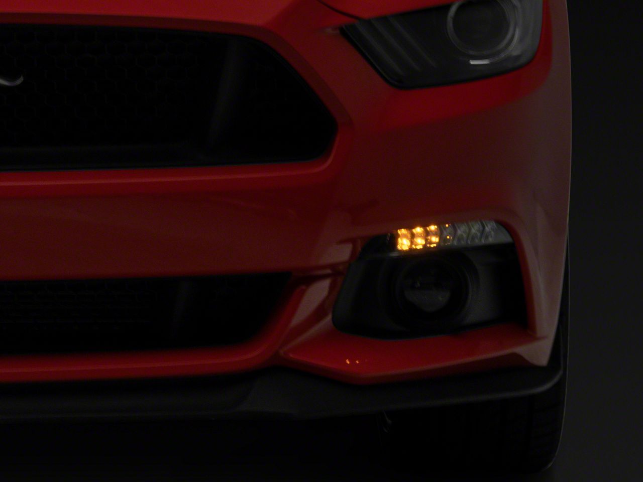 Mustang LED Sequential Switchback Turn Signals; Gloss Black (1517