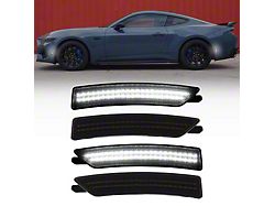 LED Side Markers; White; Smoked (24-26 Mustang)