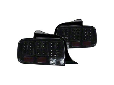 LED Tail Lights; Black Housing; Smoked Lens (05-09 Mustang)