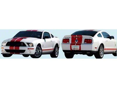 Lemans Racing Stripes; Ebony (07-09 Mustang GT500)