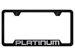 Platinum Laser Etched Cut-Out License Plate Frame (Universal; Some Adaptation May Be Required)