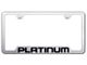 Platinum Laser Etched Cut-Out License Plate Frame (Universal; Some Adaptation May Be Required)