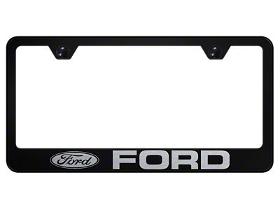 Ford Laser Etched License Plate Frame (Universal; Some Adaptation May Be Required)