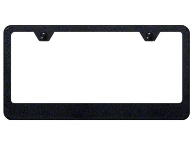 Blank Stainless Steel License Plate Frame; Rugged Black (Universal; Some Adaptation May Be Required)