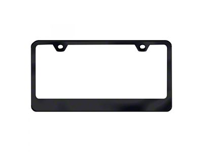 Wide Bottom License Plate Frame; Black (Universal; Some Adaptation May Be Required)
