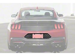 License Plate Frame Trim Cover; Matte Black (24-26 Mustang)