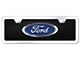 Ford Mini License Plate; Chrome on Black Acrylic (Universal; Some Adaptation May Be Required)