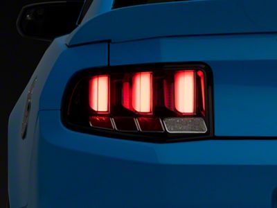 Light Bar Sequential Turn Signal LED Tail Lights; Black Housing; Clear Lens (10-12 Mustang)