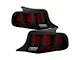Light Bar Sequential Turn Signal LED Tail Lights; Black Housing; Red Lens (10-12 Mustang)