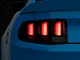 Light Bar Sequential Turn Signal LED Tail Lights; Black Housing; Smoked Lens (10-12 Mustang)
