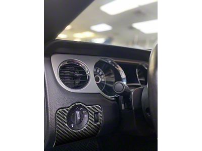 Light Control Accent Trim; Domed Carbon Fiber (10-14 Mustang)