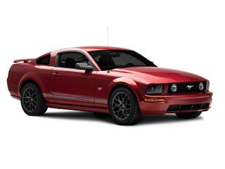 Carpartsinnovate Glossy Black Projector Headlights W/ LED Bar For 2005-2009 Ford Mustang