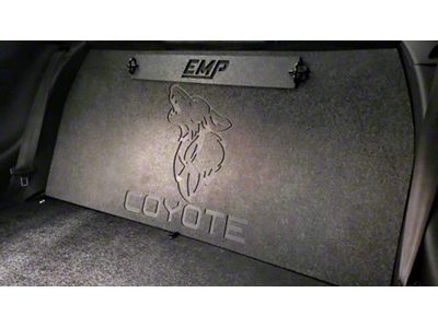 Lightweight Racer Rear Seat Delete Kit with Coyote Engraving and Carpet Facing Trunk Only (24-26 Mustang Fastback)