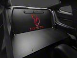 Lightweight Racer Rear Seat Delete Kit with Coyote Engraving and Carpet Facing Trunk Only; Gloss Red (15-23 Mustang Fastback)