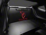 Lightweight Racer Rear Seat Delete Kit with Coyote Engraving and Carpet Facing Trunk Only; Gloss Red (24-26 Mustang Fastback)