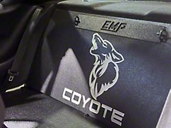 Lightweight Racer Rear Seat Delete Kit with Coyote Engraving and Carpet Facing Trunk Only; Gloss White (15-23 Mustang Fastback)