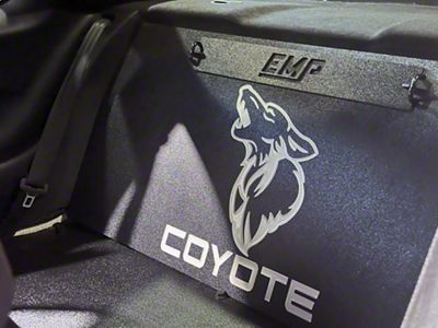Lightweight Racer Rear Seat Delete Kit with Coyote Engraving; Gloss White (15-23 Mustang Fastback)