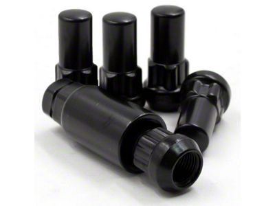 Locks with Key for Black Acorn Lug Nuts; 14mm x 1.5 (15-24 Mustang)