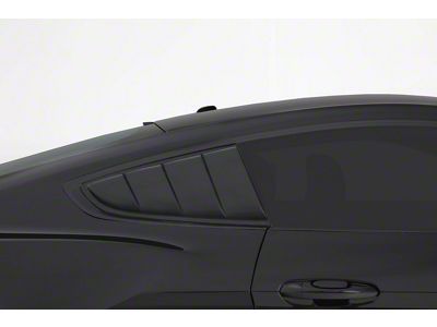 Louvered Quarter Window Covers; Carbon Fiber Look (15-23 Mustang Fastback)