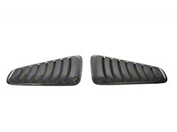 Louvered Quarter Window Covers; Smoked (05-14 Mustang Coupe)