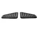 Louvered Quarter Window Covers; Smoked (05-14 Mustang Coupe)