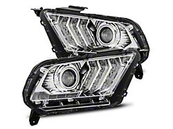 AlphaRex LUXX-Series LED Projector Headlights; Chrome Housing; Clear Lens (10-12 Mustang w/ Factory Halogen Headlights)