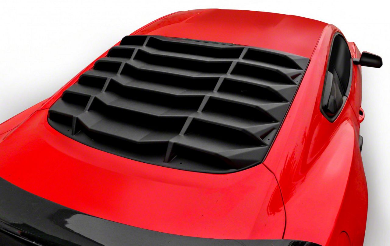 Mustang LV Style Rear and Quarter Window Louvers; Matte Black (1523
