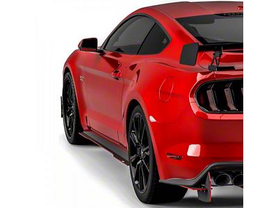 LV Style Side Skirt Splitters; Carbon Flash Metallic Vinyl (18-23 Mustang GT, EcoBoost)