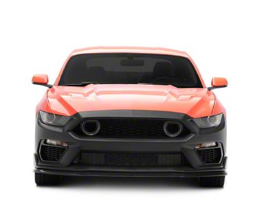 Mach 1 Style Conversion Front Bumper with LED Fog Lights; Black (15-17 Mustang GT, EcoBoost, V6)