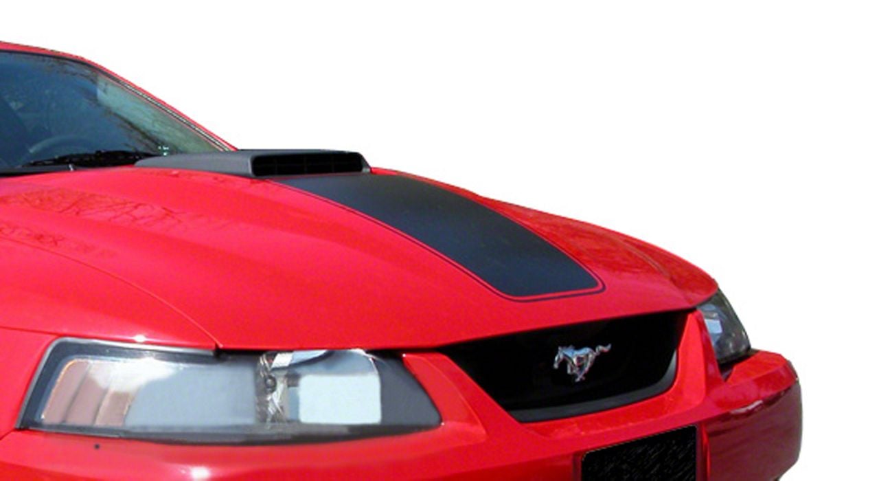 SEC10 Mustang Mach 1 Hood Decal; Matte Black 432183 (03-04
