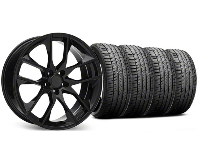 Magnetic Style Black Wheel and Falken Azenis FK510 Performance Tire Kit; 20x8.5 (15-23 Mustang GT, EcoBoost, V6)