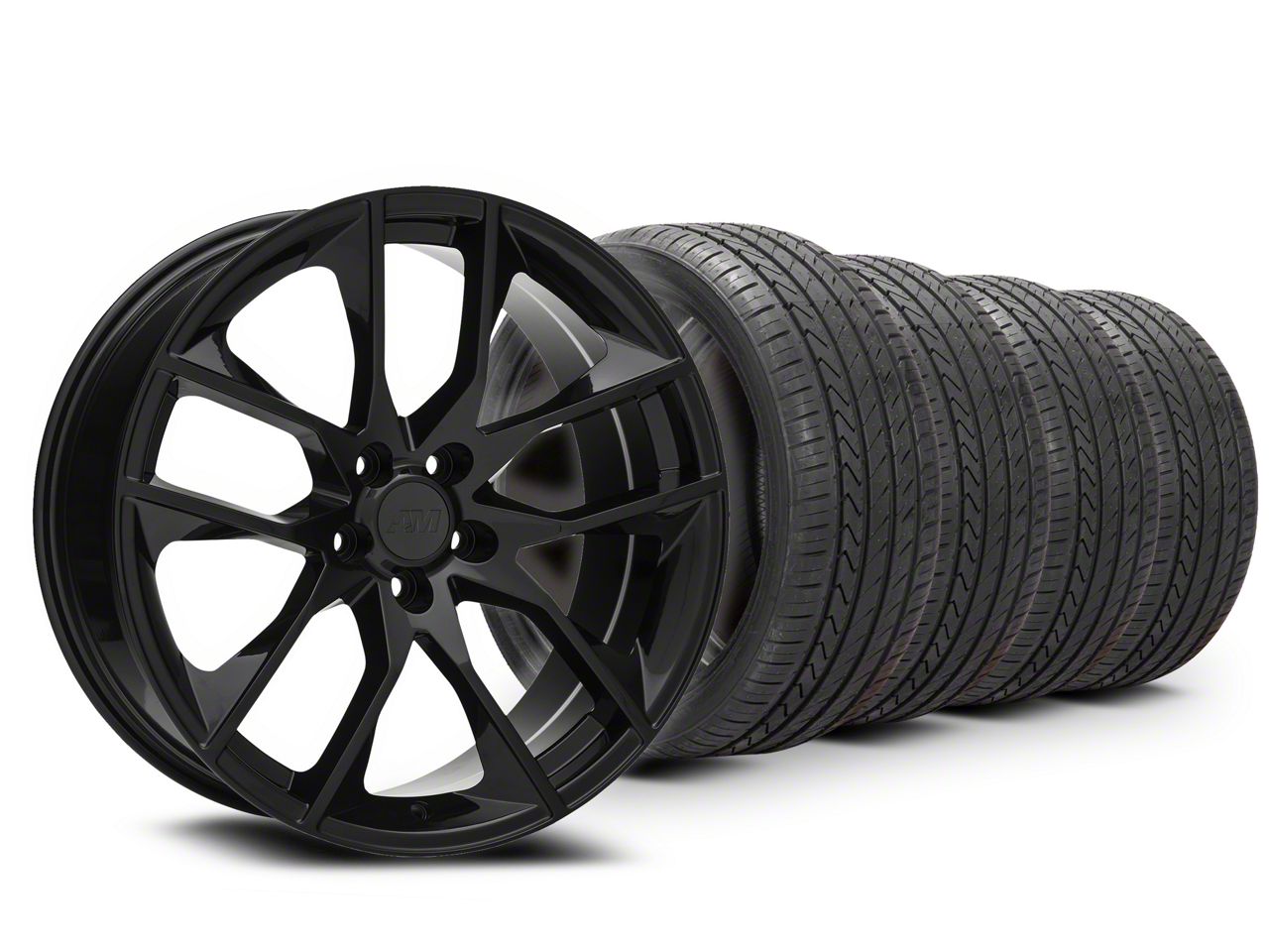 RTR Mustang Tech Mesh Gloss Black Wheel; 20x9.5; 33mm Offset