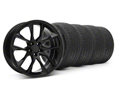 20x8.5 Magnetic Style Wheel & NITTO High Performance NT555 G2 Tire Package (15-23 Mustang GT, EcoBoost, V6)