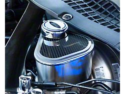 Master Cylinder Cover with Carbon Fiber Top Plate; Brushed (15-23 Mustang)