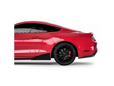 MCL Pro Style Rocker Panel Winglets; Gloss Carbon Fiber Vinyl (15-23 Mustang GT, EcoBoost, V6)