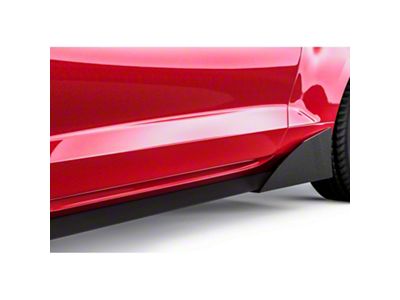 MCL Pro Style Rocker Panel Winglets; Textured Black (15-23 Mustang GT, EcoBoost, V6)