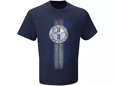 T-shirt Uomo Logo Auto Ford Mustang Horse. Grigio Scuro. Taglia - Foto 11