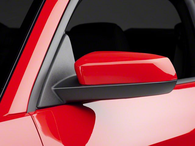 Unpainted Mirror Cover Caps LH+RH – For 2010-2014 V6 Mustang (Raw Black Plastic)