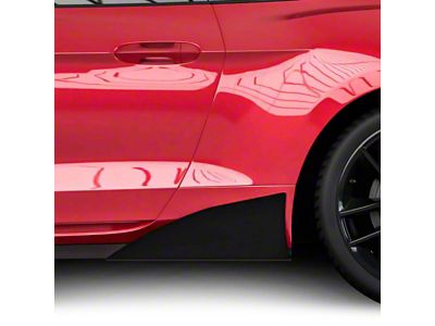 MLC Style Rocker Panel Winglets; Dry Carbon Fiber Vinyl (15-23 Mustang GT, EcoBoost, V6)