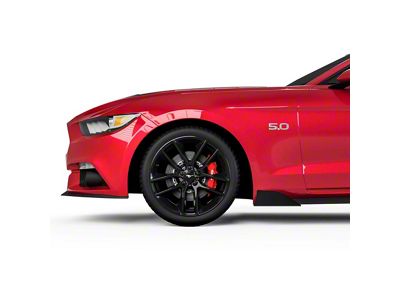 MLC Style Rocker Panel Winglets; Gloss Black Vinyl (15-23 Mustang GT, EcoBoost, V6)