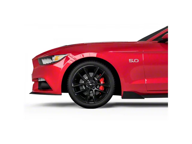 MLC Style Rocker Panel Winglets; Gloss Carbon Fiber Vinyl (15-23 Mustang GT, EcoBoost, V6)