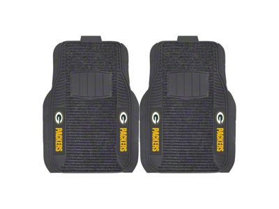 Molded Front Floor Mats with Green Bay Packers Logo (Universal; Some Adaptation May Be Required)