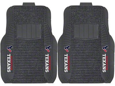 Molded Front Floor Mats with Houston Texans Logo (Universal; Some Adaptation May Be Required)