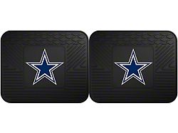 Molded Rear Floor Mats with Dallas Cowboys Logo (Universal; Some Adaptation May Be Required)