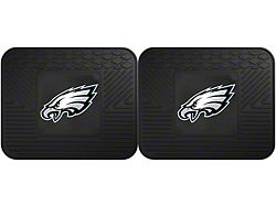 Molded Rear Floor Mats with Philadelphia Eagles Logo (Universal; Some Adaptation May Be Required)