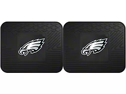 Molded Rear Floor Mats with Philadelphia Eagles Logo (Universal; Some Adaptation May Be Required)